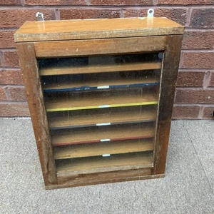 FABULOUS VINTAGE FREESTANDING / WALL HANGING INDUSTRIAL DISPLAY CABINET 18’ - Picture 1 of 12