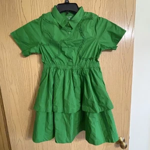 kate spade new york x Target Green Girls' Ribbon Short Sleeve Shirt dress Large - Picture 1 of 8