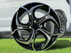 4X R14" 4x100 RacingLine Style Black Polished Wheels: Fits For Skoda, Honda, VW - Picture 1 of 10