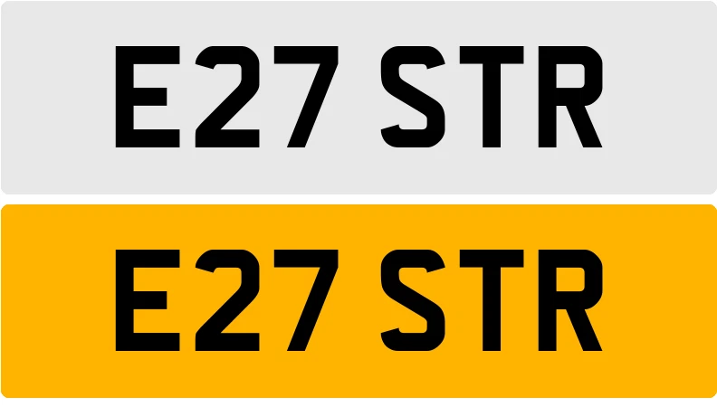 E27 STR ESTHER EST EAST ESTER OLD 3x3 REG PRIVATE REGISTRATION CAR NUMBER PLATE - Image 1 of 1