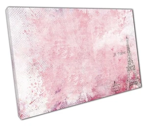 Elegant Pink Paris Canvas Print: Ready-to-Hang Wall Art for Home & Office Decor - Picture 1 of 10