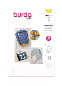 BURDA 5834 BABY NAPPY ACCESSORIES Sewing Pattern NEST BLANKET CHANGE BAG Easy - Picture 1 of 8