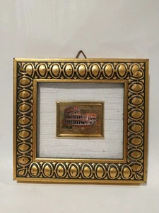 Mini feuille d'or encadrée 23 carats originale Roma Al Golosseo fabriquée en Italie environ 4,25"x4" - Photo 1/5