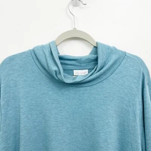 J. Jill Pure Jill Luxe Tencel Tunit Top 3X Cowl Neck Pocket Blue Soft Stretch - Picture 1 of 8