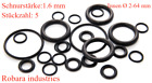 O ring zero ring Ø inside 2-64 mm, cord thickness 1.6 mm, material: NBR 70...