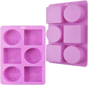 Stampo Rettangolare E Ovale in Silicone per Sapone Con Motivo a Foglie, Confezio - Foto 1 di 12