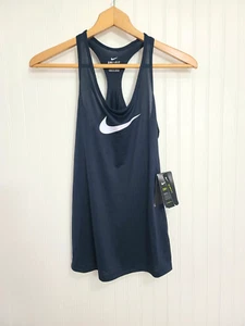 Nike Dri-Fit Training Tank Top - New Womens Activewear Racerback Navy Sz Small - Picture 1 of 7