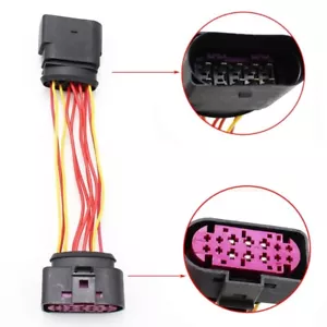 For Audi VW 10 Pin plug Halogen To 14 Pin Plug Xenon Headlight Harness Adapter - Picture 1 of 6