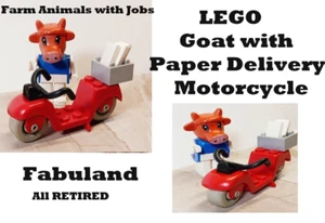 LEGO Goat Girl Fabulous Motor Bike Deliver Papers Thick Tires Awesome Fun Animal - Picture 1 of 1