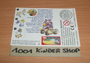 KINDER C-3 C3 MONSTER HOTEL BPZ (D) MIT AZTEC - Picture 1 of 1