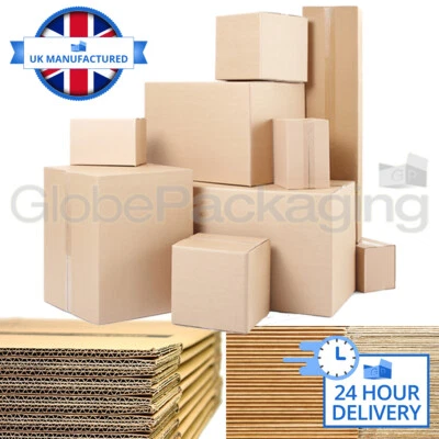 SINGLE & DOUBLE WALL CARDBOARD POSTAL REMOVAL MOVING BOXES - ALL SIZES / QTY'S - Image 1 of 4