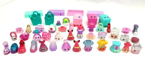 Shopkins Toy Pieces Shoes Clothes Hats Luggage Lot Of 40 Multiple Seasons Cover