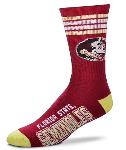 Florida State 4-Stripe Deuce Men's Crew Socks Cover