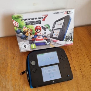 Console Nintendo 2DS Blu e Nero + Custodia + Caricatore con SCATOLA - Imagen 1 de 16