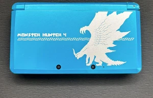 Nintendo 3DS Monster Hunter 4 Hunter Pack Blue Console Only Limited Edition - Picture 1 of 24