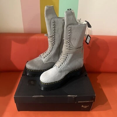 NUEVAS BOTAS DE COMBATE Dr Martens RICK OWENS DRKSHDW 1918 PLATAFORMA CON PELO TALLA 11 Foto 1 de 4