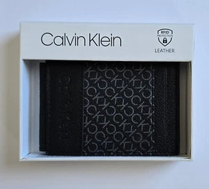 Calvin Klein Men's Black Leather bi-Fold Wallet RFID Protection New 31KA16004 - Picture 1 of 5