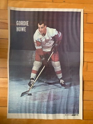 Póster Sport Illustré 1967 Gordie Howe - Detroit Red Wings (en plástico) Foto 1 de 2