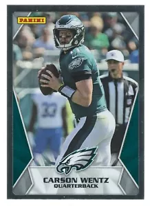 Carson Wentz Rare Silver Foil 2020 Panini NFL Sticker Card #32 FREE SHIPPING! - Picture 1 of 2