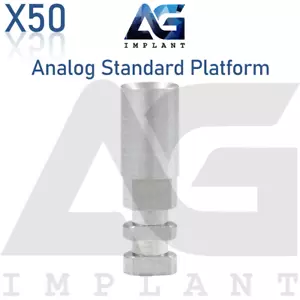 50 Sistema Prótesis de Titanio Plataforma Analógica Estándar Hexágono 2,42mm Laboratorio Dental - Imagen 1 de 4