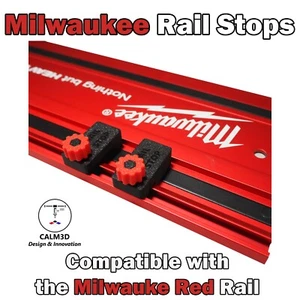Paradas de límite de riel compatibles con Milwaukee - conjunto doble - giro y bloqueo - INC P&P - Imagen 1 de 8