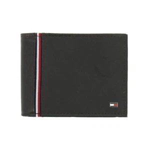 Tommy Hilfiger Men's Leather Bi-Fold Wallet 2-Fold (Brown) $55 - Picture 1 of 4