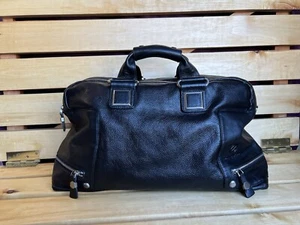 Ernenegildo Zegna LEATHER Black Men’s Travel Bag - Picture 1 of 20