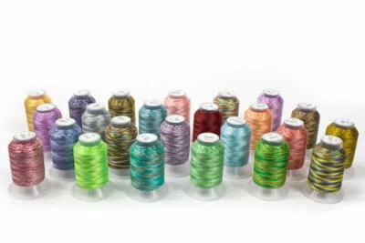 24 Spools Variegated Colors Polyester Embroidery Machine Thread - Image 1 of 4