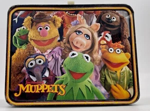 1979 VINTAGE MUPPETS METAL LUNCH BOX WITH THERMOS THERMO - Picture 1 of 8