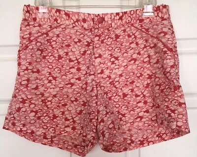 Columbia нейлона короткие шорты молнии спереди розовый не белый мульти абстрактный точек женщин 4 - Изображение 1 из 4