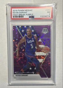 2019-20 Panini Mosaic Kevin Durant Fast Break Disco /50 USA Psa 7 - Picture 1 of 2