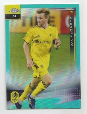 2021 Topps Chrome MLS DAX MCCARTY Aqua Refractor #d 207/299 NASHVILLE SC - Image 1 of 2