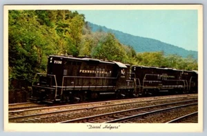 Locomotora GP-9 ayudantes diésel, curva de herradura, Altoona PA, 1963 postal - Imagen 1 de 2