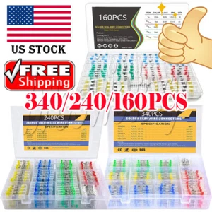 340/240/160x Waterproof Heat Shrink Solder Seal Sleeve Butt Terminal Connector - Picture 1 of 23