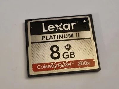 LEXAR PLATINUM II 8GB COMPACT FLASH MEMORY CARD 200X SPEED UK SELLER - Image 1 of 2
