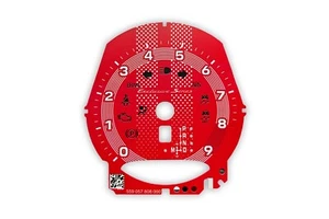 Velocímetro facial calibre 9000 rojo Porsche 991 981 718 serie exclusiva PDK rojo - Imagen 1 de 1