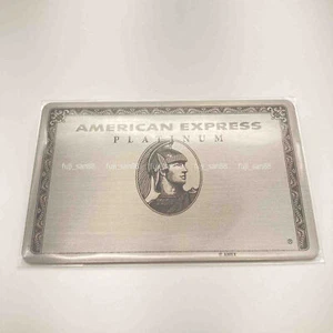 American Express AMEX Platinum card Metal card type mirror 1 sheet No Box F/S - Picture 1 of 3