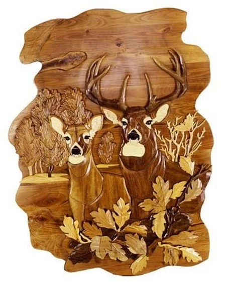 Arte de pared Zeckos Deer in Woods - 28" x 36" Foto 1 de 1