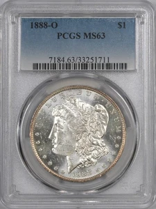 1888-O Morgan Silver Dollar $1 - PCGS / MS63 - Picture 1 of 2