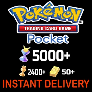 [INSTANT] Pokemon TCG Pocket 5000+ Pack Hourglass + 50 Pokegold + 3000 Tickets - Picture 1 of 3