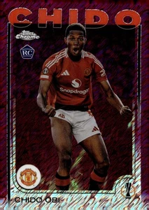 2024-25 Topps Chrome UEFA #14 Chido Obi-Martin rifrattore magenta shimmer - Foto 1 di 2