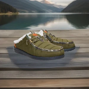 Hey Dude Wally Slip Camp Realtree Edge-Oliva oscura/camuflaje para hombre - Imagen 1 de 6