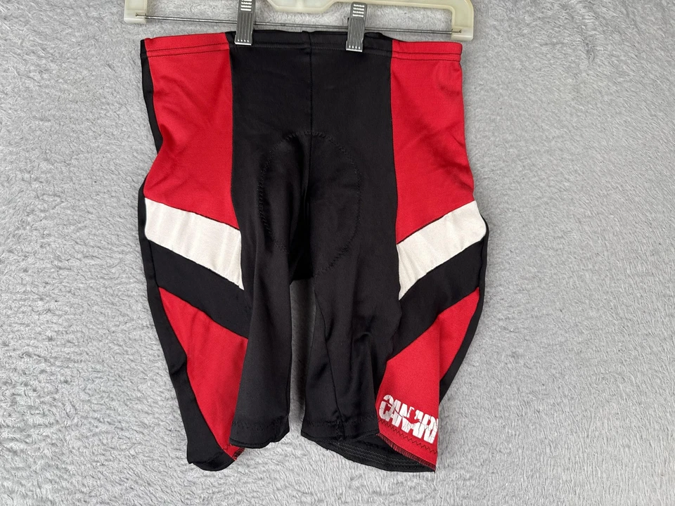 Велосипедные шорты CAMPI мужские средние черные красные с подкладкой сделано в США лайкра замша - Изображение 1 из 4