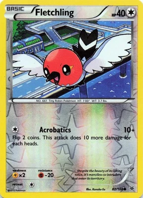 Fletchling 82/108 - REVERSE HOLO - XY - Roaring Skies - LP - Image 1 of 2