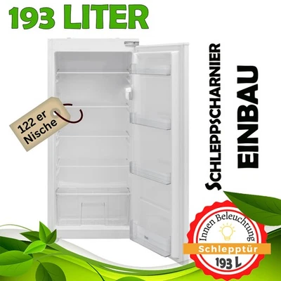 Einbaukühlschrank 122 cm Nische Schlepptür LED ohne Gefrierfach 193 L Vollraum - Bild 1 von 4