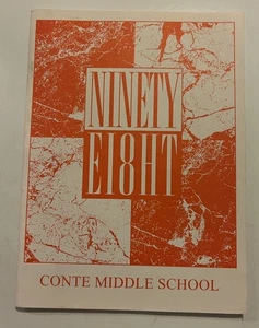 1998 Conte Middle School North Adams Massachusetts Vintage Yearbook Annual Rare - Picture 1 of 8