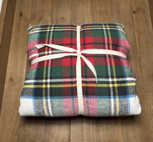 Pottery Barn Stewart Flannel Plaid Reversible Comforter Sham ~ Euro ~ Red Multi - Picture 1 of 9
