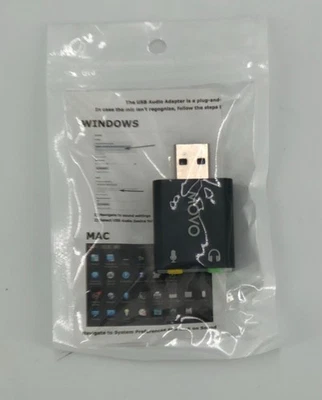 Movo 3.5mm TRS Microphone to External Sound Card USB Audio Adapter for PC & Mac - Image 1 of 4