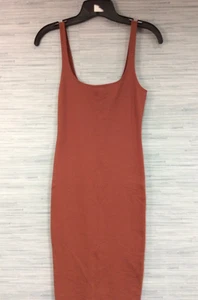 FOREVER 21 ~ Size S ~ Snatched Burnt Sienna Form Fitting Tank Bodycon Dress c28 - Picture 1 of 4