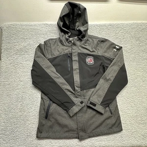 South Carolina Gamecocks Under Armour UM1953 Medium Gray Full Zip Hooded Jacket - Picture 1 of 16